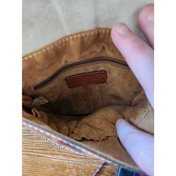 Patricia Nash GRANADA Heritage Multicolor Floral Print Leather Crossbody Bag - Picture 3 of 6